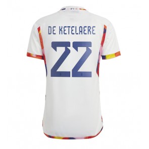 Belgija Charles De Ketelaere #22 Gostujuci Dres SP 2022 Kratak Rukavima